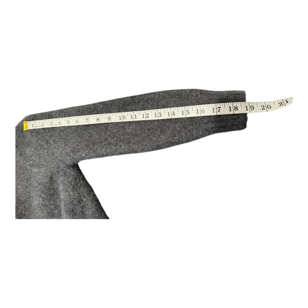 ZARA 100% Cashmere Knit Sweater XL Gray Cropped Soft Luxury Pullover - Picture 5 of 7